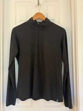 Free Fly Apparel Women's Charcoal Half-Zip Mock Neck Pullover